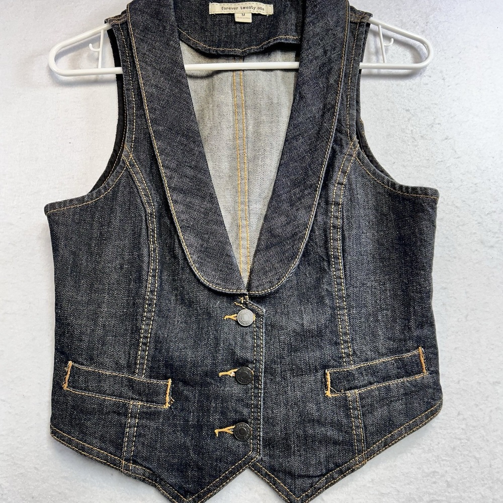Forever Twenty One Y2K Jean Vest Size M